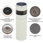 УЦЕНКА Термос — заварник "Мастер К", 420 мл, с термометром, сохраняет тепло до 12 ч, белый 1100299 - Фото 1