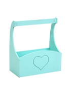 УЦЕНКА Кашпо деревянное "Symmetric Heart, сердце", с ручкой, 25×12,5×10(28) см - Фото 1