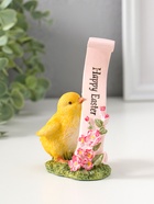 Фигурка полистоун «Цыплёнок с цветочной лентой с пожеланием», 12 см  (артикул 10927829)  большой выбор товаров оптом и в розницу по низким ценам с доставкой