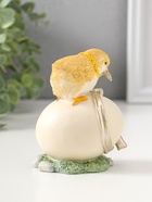 Фигурка полистоун «Цыплёнок завязывает подарочный бант на яйце», 11 см  (артикул 10927833)  большой выбор товаров оптом и в розницу по низким ценам с доставкой