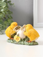 Фигурка полистоун «Цыплята завязывают подарочный бант на яичке», 7 см  (артикул 10927835)  большой выбор товаров оптом и в розницу по низким ценам с доставкой