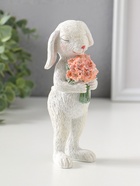Фигурка полистоун «Белая зайка с букетом розовых цветов», 16 см  (артикул 10927836)  большой выбор товаров оптом и в розницу по низким ценам с доставкой