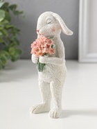 Фигурка полистоун «Белая зайка с букетом розовых цветов», 16 см  (артикул 10927836)  большой выбор товаров оптом и в розницу по низким ценам с доставкой