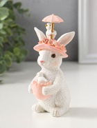 Фигурка полистоун «Белая зайка в розовой цветочной шляпке с зонтиком и цыплятами», 14.5 см  (артикул 10927837)  большой выбор товаров оптом и в розницу по низким ценам с доставкой