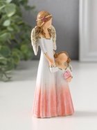 Фигурка полистоун «Девушка-ангел в светло-розовом платье и малышка с сердцем», 14.5 см  (артикул 10927838)  большой выбор товаров оптом и в розницу по низким ценам с доставкой