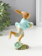 Фигурка полистоун «Зайчик в голубом пиджаке с декоративной капустой», 15 см  (артикул 10927841)  большой выбор товаров оптом и в розницу по низким ценам с доставкой