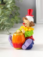 Фигурка полистоун «Клоун с играет на барабане», яркий разноцветный, 11 см - Фото 4