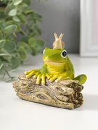 Фигурка полистоун «Лягушонок на коряге с улиткой на голове», 9.5 см  (артикул 10927843)  большой выбор товаров оптом и в розницу по низким ценам с доставкой