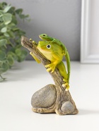 Фигурка полистоун «Лягушонок на дереве с ящерицей на спине», 12.5 см  (артикул 10927844)  большой выбор товаров оптом и в розницу по низким ценам с доставкой