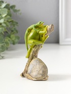 Фигурка полистоун «Лягушонок на дереве с ящерицей на спине», 12.5 см  (артикул 10927844)  большой выбор товаров оптом и в розницу по низким ценам с доставкой