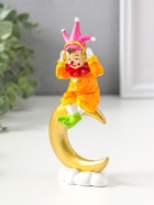 Фигурка полистоун «Клоун в наушниках на золотом месяце», яркий разноцветный, 16.5 см - Фото 4