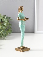 Фигура полистоун «Медсестра в зелёном костюме с подносом с лекарствами», 23.5 см - Фото 2