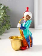 Фигурка - подсвечник на 1 свечу «Клоун играет на трубе», полистоун, яркий разноцветный, 17 см - Фото 4