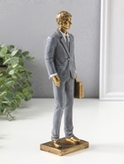 Фигура полистоун «Мужчина-адвокат в сером костюме с портфелем», 24.5 см - Фото 2