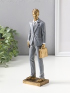 Фигура полистоун «Мужчина-адвокат в сером костюме с портфелем», 24.5 см - Фото 4