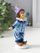 Фигурка полистоун «Клоун надувает шарик», сине-фиолетовый, 16.5 см - Фото 1