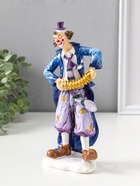 Фигура полистоун «Клоун с гармошкой», сине-фиолетовый, 6.5×11×23 см  (артикул 10927872)  большой выбор товаров оптом и в розницу по низким ценам с доставкой