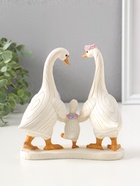 Фигурка полистоун «Семейство лапчатых гусей, с цветочными венками», 16.5 см  (артикул 10927873)  большой выбор товаров оптом и в розницу по низким ценам с доставкой