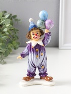 Фигурка полистоун «Клоун с воздушными шариками», сине-фиолетовый, 10×6.5×19.5 см  (артикул 10927876)  большой выбор товаров оптом и в розницу по низким ценам с доставкой