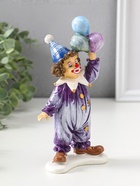 Фигурка полистоун «Клоун с воздушными шариками», сине-фиолетовый, 10×6.5×19.5 см - Фото 2