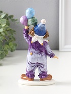 Фигурка полистоун «Клоун с воздушными шариками», сине-фиолетовый, 10×6.5×19.5 см - Фото 3