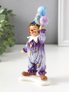 Фигурка полистоун «Клоун с воздушными шариками», сине-фиолетовый, 10×6.5×19.5 см  (артикул 10927876)  большой выбор товаров оптом и в розницу по низким ценам с доставкой