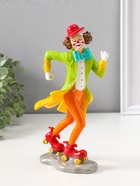 Фигура полистоун «Клоун на роликовых коньках», яркий разноцветный, 23.5 см - Фото 1