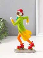 Фигура полистоун «Клоун на роликовых коньках», яркий разноцветный, 23.5 см - Фото 3