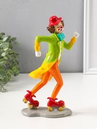 Фигура полистоун «Клоун на роликовых коньках», яркий разноцветный, 23.5 см - Фото 4