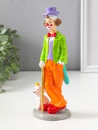 Фигура полистоун «Клоун с тростью и пёсиком», яркий разноцветный, 23 см - Фото 4