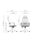 Компьютерное кресло More gray / blue / white - Фото 2