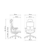 Компьютерное кресло Samur, 700×700×1280 мм, цвет белый / черный - фото 121986058