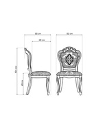 Стул мягкий для кухни Bronte, обивка жаккард, цвет молочный/патина - Фото 2