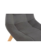 Стул для кухни Filip, обивка велюр, цвет тёмно-серый/дерево  (артикул 10997513)  большой выбор товаров оптом и в розницу по низким ценам с доставкой