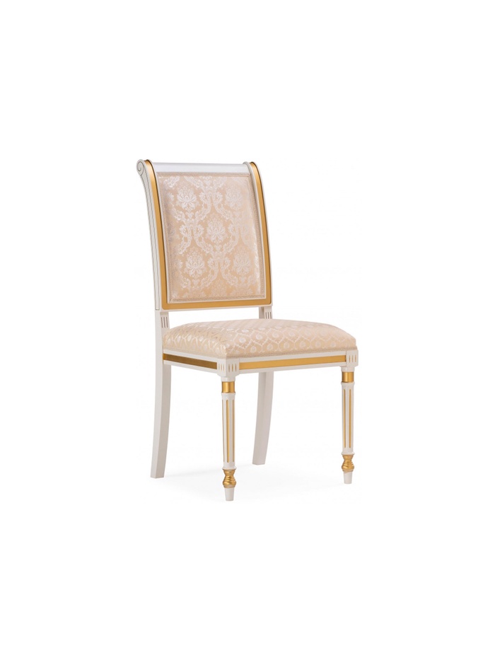 Стул для кухни «Рембрандт», обивка жаккард, цвет молочный/золото патина - Фото 1