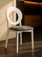 Стул мягкий для кухни «Марти», обивка велюр, цвет светло-серый/белый  (артикул 10997534)  большой выбор товаров оптом и в розницу по низким ценам с доставкой