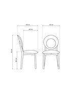 Стул мягкий для кухни «Марти», обивка велюр, цвет светло-серый/белый  (артикул 10997534)  большой выбор товаров оптом и в розницу по низким ценам с доставкой