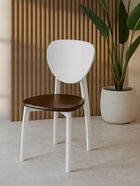 Стул для кухни «Окава», жёсткий, цвет белый/миланский орех  (артикул 10997542)  большой выбор товаров оптом и в розницу по низким ценам с доставкой