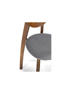 Стул мягкий для кухни «Окава», обивка микровелюр, цвет серый камень/миланский орех  (артикул 10997545)  большой выбор товаров оптом и в розницу по низким ценам с доставкой