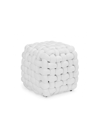 Пуф Akura-П белый велюр