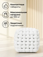 Пуф Akura-П белый велюр - Фото 5