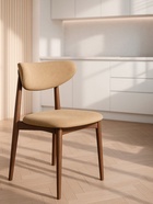 Стул мягкий для кухни «Фарго», обивка велюр, цвет бежевый/миланский орех  (артикул 10997552)  большой выбор товаров оптом и в розницу по низким ценам с доставкой