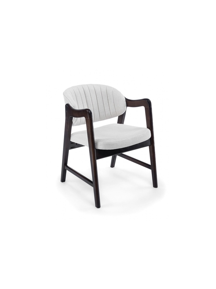 Кресло «Никсон», 555×620×720 мм, ткань мешковина, цвет орех