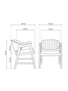 Кресло «Никсон», 555×620×720 мм, ткань мешковина, цвет орех - Фото 4