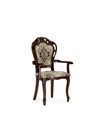 Кресло Bronte, 590×540×1040 мм, цвет муса чёрная вишня / патина