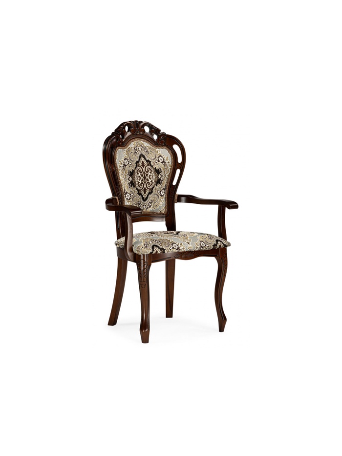 Кресло Bronte, 590×540×1040 мм, цвет муса чёрная вишня / патина