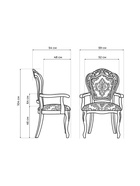 Кресло Bronte, 590×540×1040 мм, цвет муса чёрная вишня / патина - Фото 2