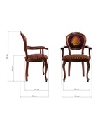 Кресло Adriano 2, 560×550×960 мм, цвет вишня / патина - Фото 2