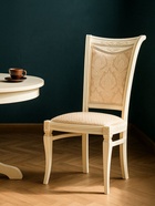 Стул мягкий для кухни Mariano, обивка жаккард, линур блекл комби, цвет слоновая кость - Фото 16