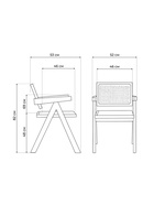 Стул деревянный Rattan wood - Фото 3